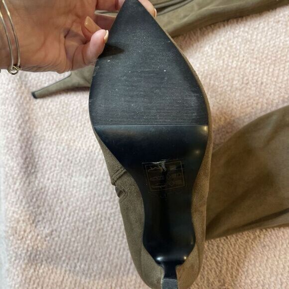 ALDO Asteille Over the Knee High Heel Boots Brown Suede Sexy Size Zipper Woman 9 - Picture 6 of 7